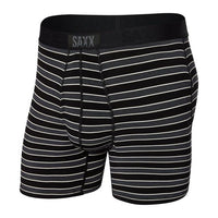 SAXX Ultra Super Soft Boxer Brief Fly - Black Crew Stripe