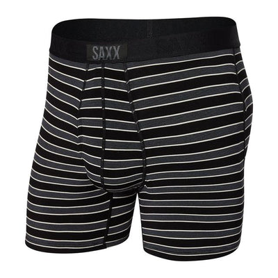 SAXX Ultra Super Soft Boxer Brief Fly - Black Crew Stripe