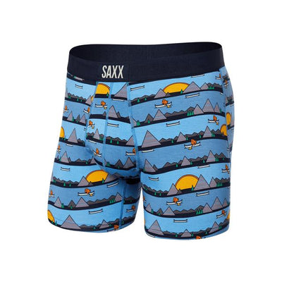 SAXX Ultra Super Soft Boxer Brief Fly - Lazy River Blue