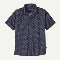 Patagonia Men's Back Step Shirt - Salmon and Flowers: Sunken Blue