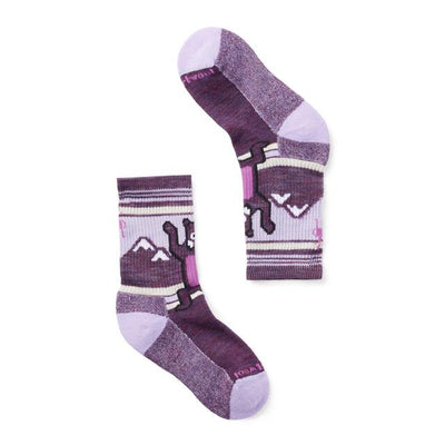 Smartwool Kids' Hike Light Cushion Hiking Bear Crew Socks - Purple Iris