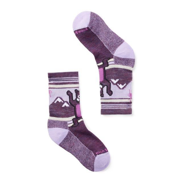 Smartwool Kids' Hike Light Cushion Hiking Bear Crew Socks - Purple Iris