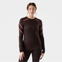 Smartwool Women's Intraknit Thermal Merino Base Layer Crew - Mink-Terracotta