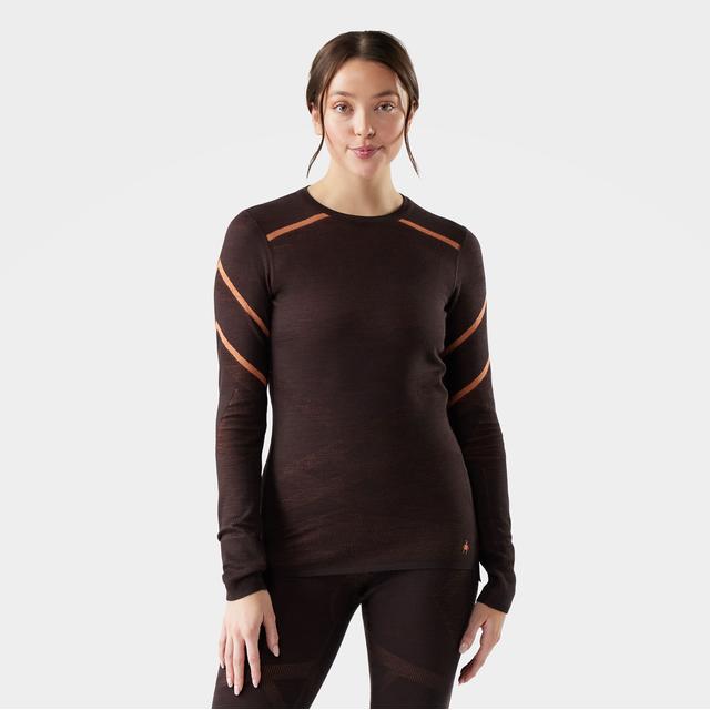 Smartwool Women's Intraknit Thermal Merino Base Layer Crew - Mink-Terracotta
