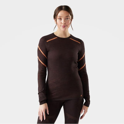 Smartwool Women's Intraknit Thermal Merino Base Layer Crew - Mink-Terracotta
