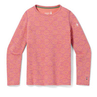 Smartwool Kids' Classic Thermal Merino Base Layer Crew - Garden Pink Digi Snow