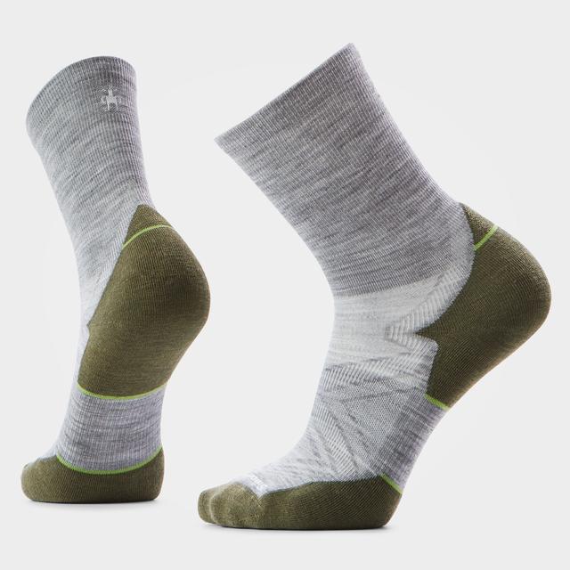 Smartwool Run Targeted Cushion Mid Crew Socks - Light Gray