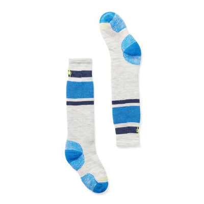 Smartwool Kids' Wintersport Full Cushion Stripe OTC Socks - Laguna Blue