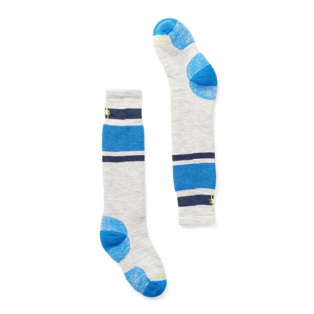 Smartwool Kids' Wintersport Full Cushion Stripe OTC Socks - Laguna Blue