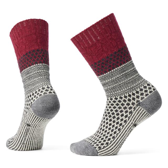 Smartwool Everyday Popcorn Cable Crew Socks - Tibetan Red