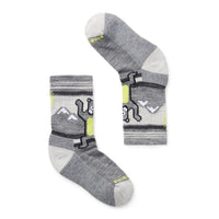 Smartwool Kids' Hike Light Cushion Hiking Bear Crew Socks - Medium Gray