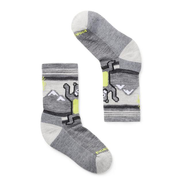 Smartwool Kids' Hike Light Cushion Hiking Bear Crew Socks - Medium Gray