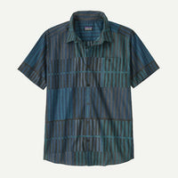 Mens Go To Shirt - Rainfall Quilt: Ink Black