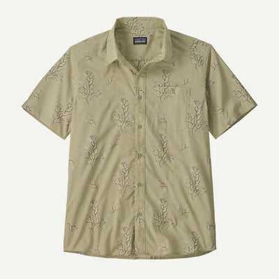 Mens Go To Shirt - Ocean Blooms: Weathered Stone