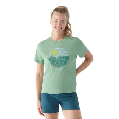 Smartwool Women's Horizon View Graphic Short Sleeve Tee - Honey Dew