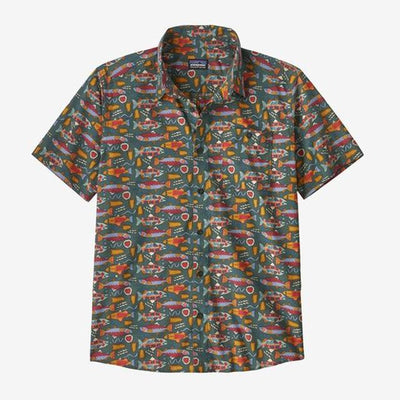 Mens Go To Shirt - Salmon Energy: Old Growth Green