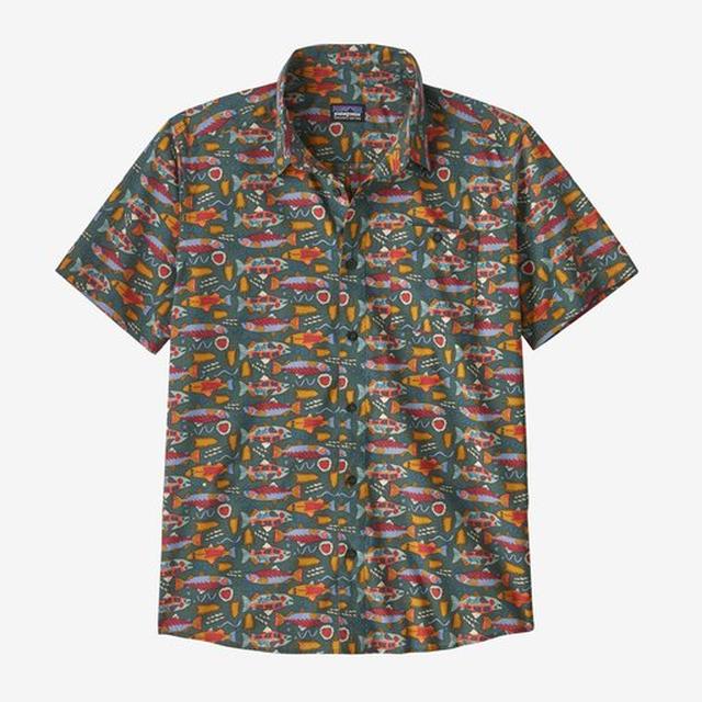 Mens Go To Shirt - Salmon Energy: Old Growth Green