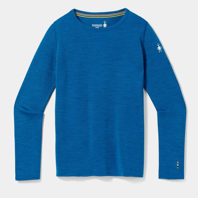 Smartwool Kids' Classic Thermal Merino Base Layer Crew - Nival Blue Heather