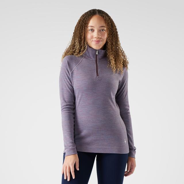 Smartwool Women's Classic Thermal Merino Base Layer 1/4 Zip - Chalk Violet Heather