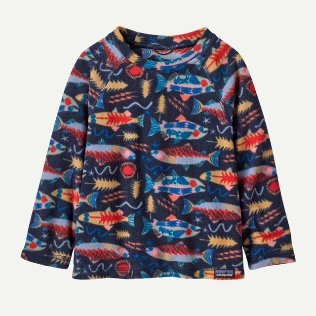 Patagonia Baby Micro D Crew - Salmon Energy: New Navy