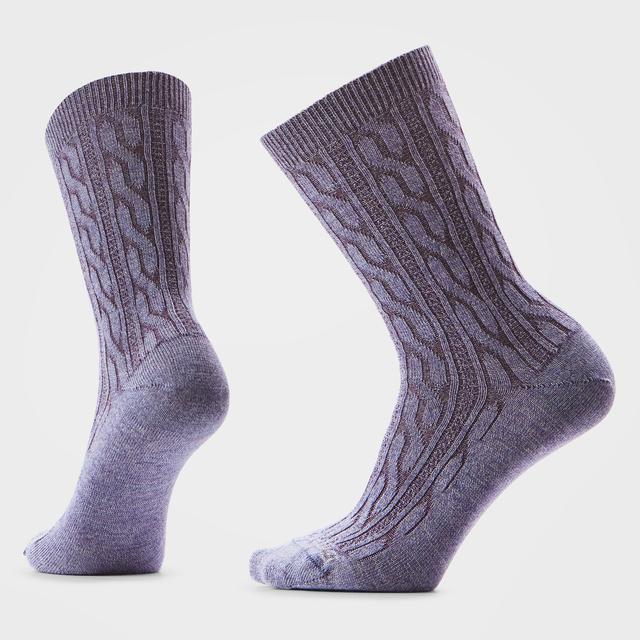 Smartwool Everyday Cable Crew Socks - Chalk Violet