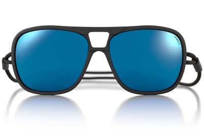 Leggero Regular Sunglasses - Charcoal / Polarized Blue Mirror
