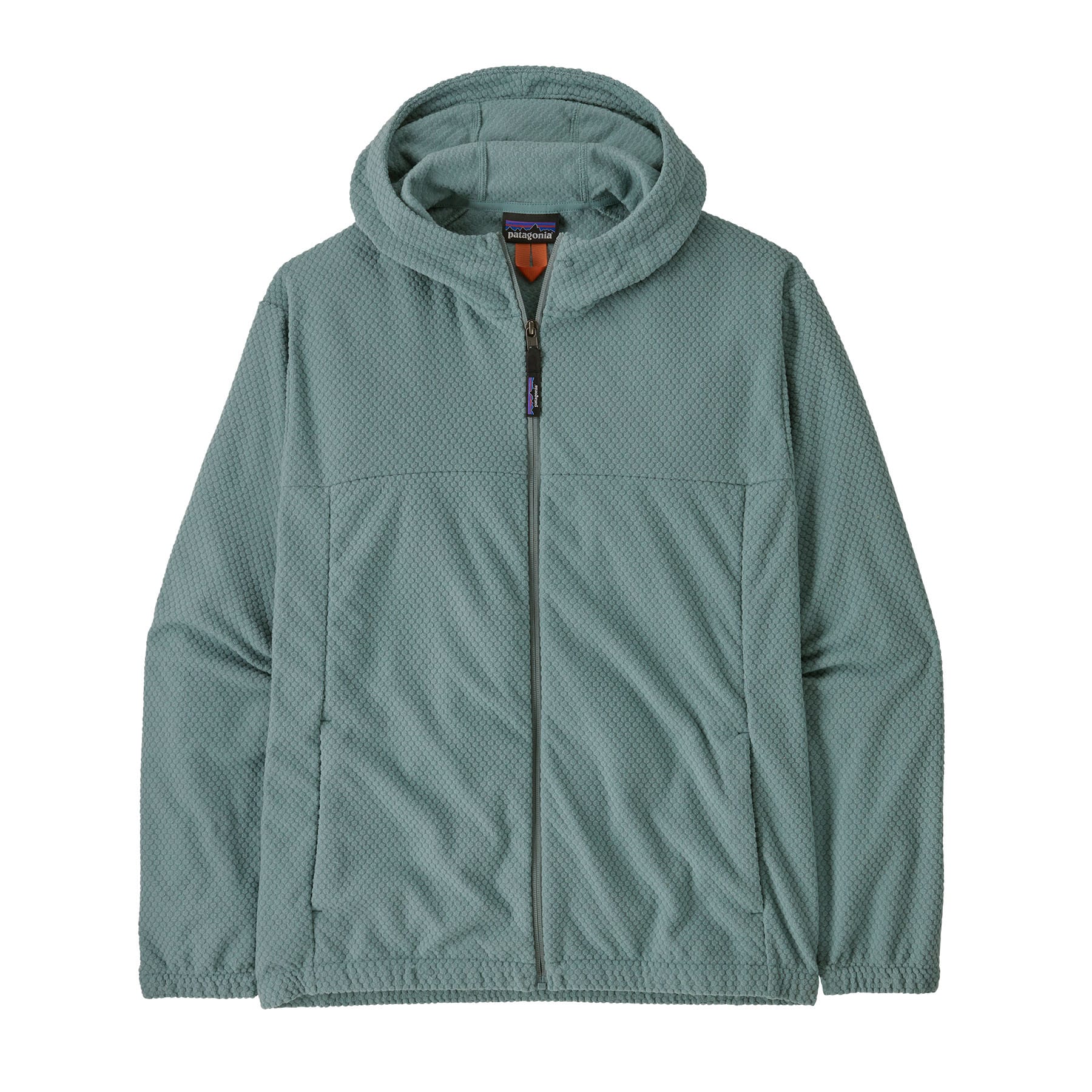 Mens Textured Fleece Hoody - Blue Sage