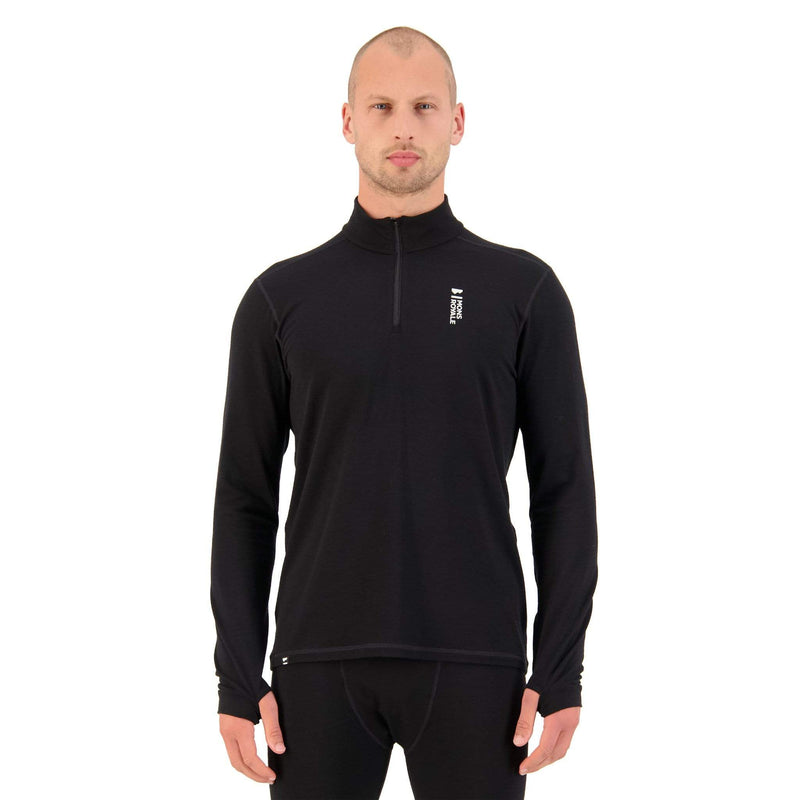 Mens Cascade Merino Flex 200 1 4 Zip - Black