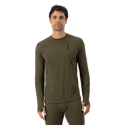 Mens Cascade Merino Flex 200 Ls - Dark Olive