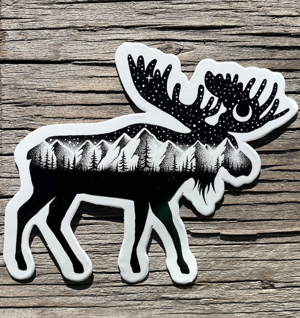 Sticker Art Moose Sticker