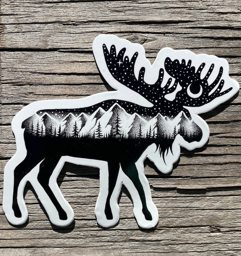 Sticker Art Moose Sticker
