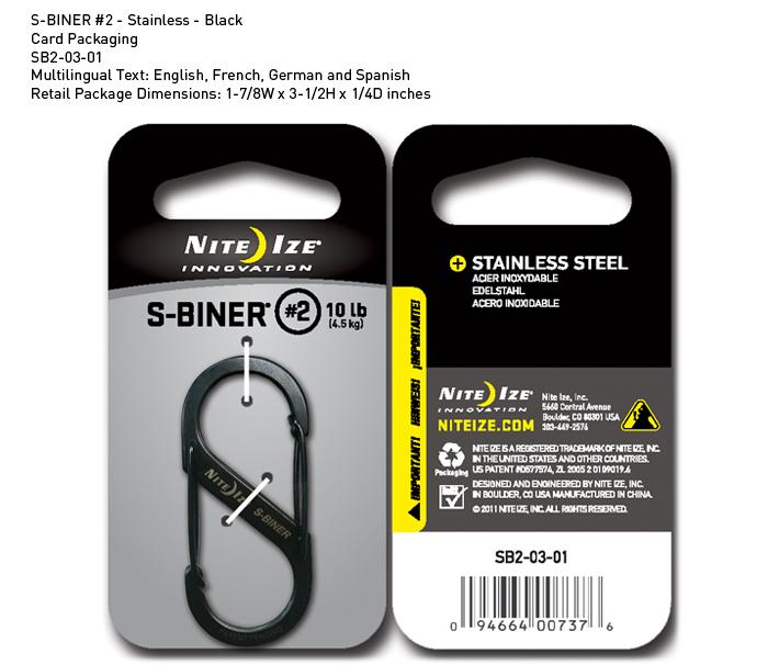 Liberty Mountain S Biner - #2 Black (Single)