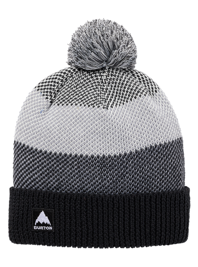 Kids' Fleece-Lined Pom Beanie - True Black