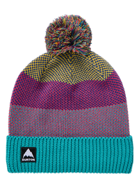 Kids' Fleece-Lined Pom Beanie - Goldenrod/Azalea Pink/Pacific Teal