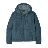 Womens Diamond Quilted Bomber Hoody - Summit Blue