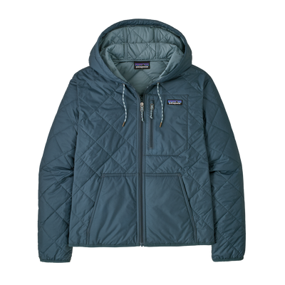 Womens Diamond Quilted Bomber Hoody - Summit Blue
