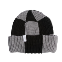 Frena Baggy Beanie - Mid Grey Check