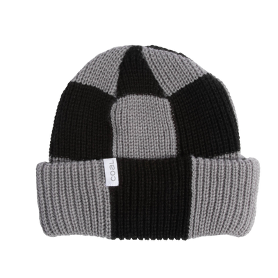 Frena Baggy Beanie - Mid Grey Check