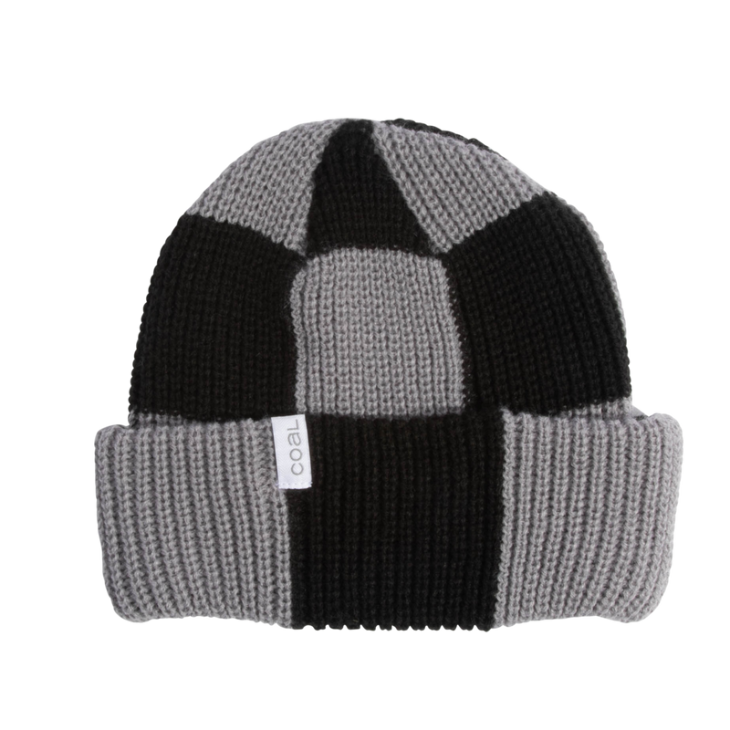Frena Baggy Beanie - Mid Grey Check