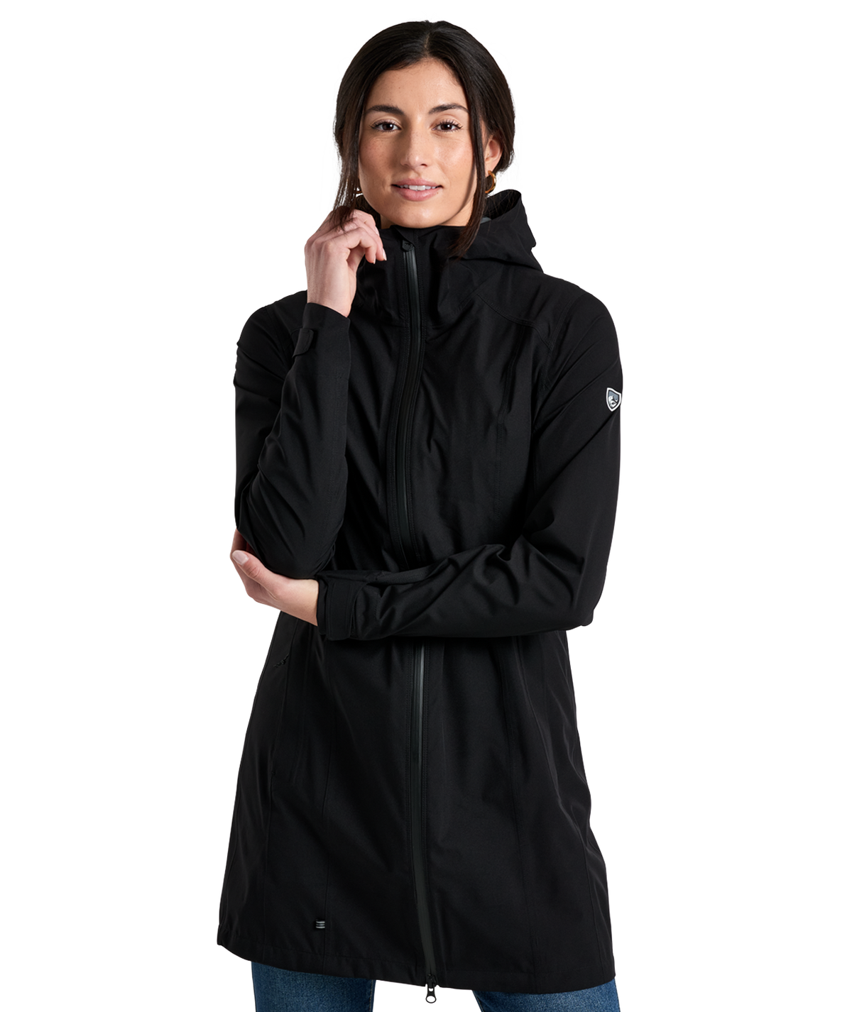 Women's Stretch Voyagr Trench - BLACKOUT