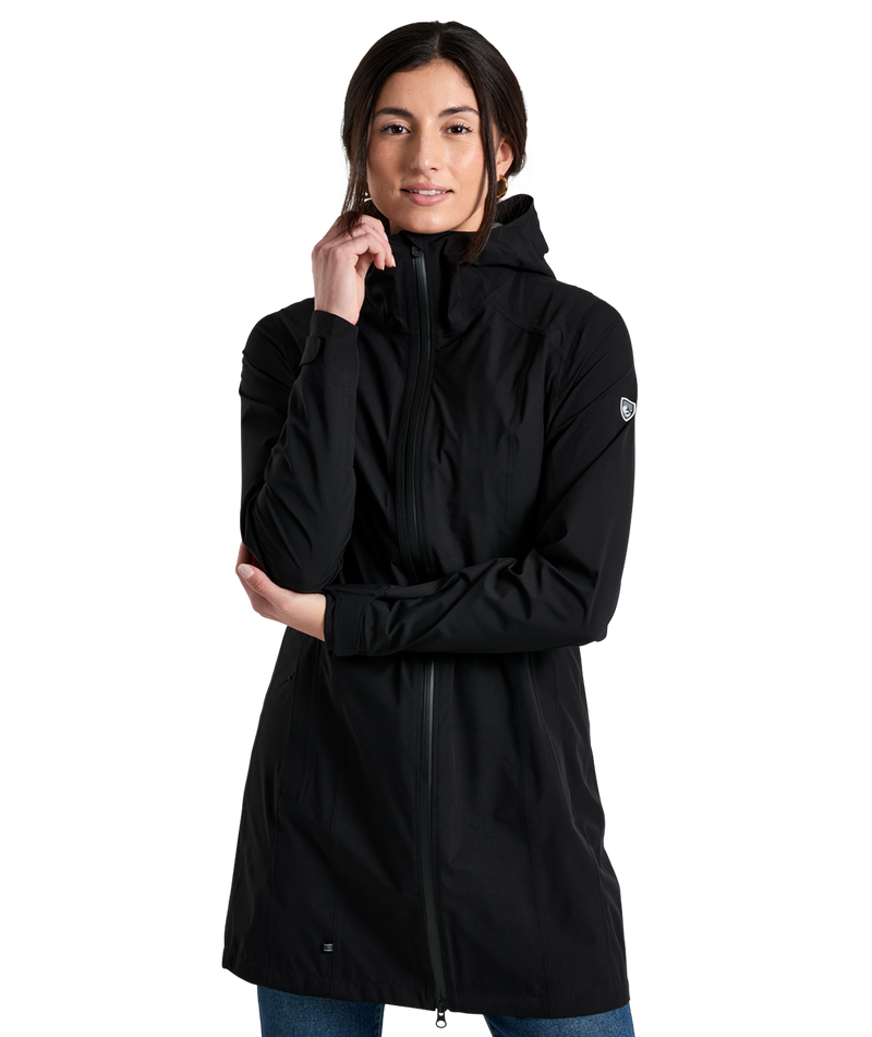 Women's Stretch Voyagr Trench - BLACKOUT