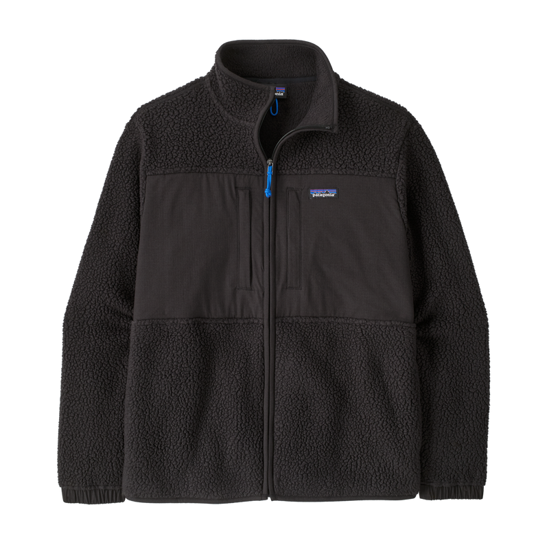 Mens Retro Pile Patch Jacket - Black