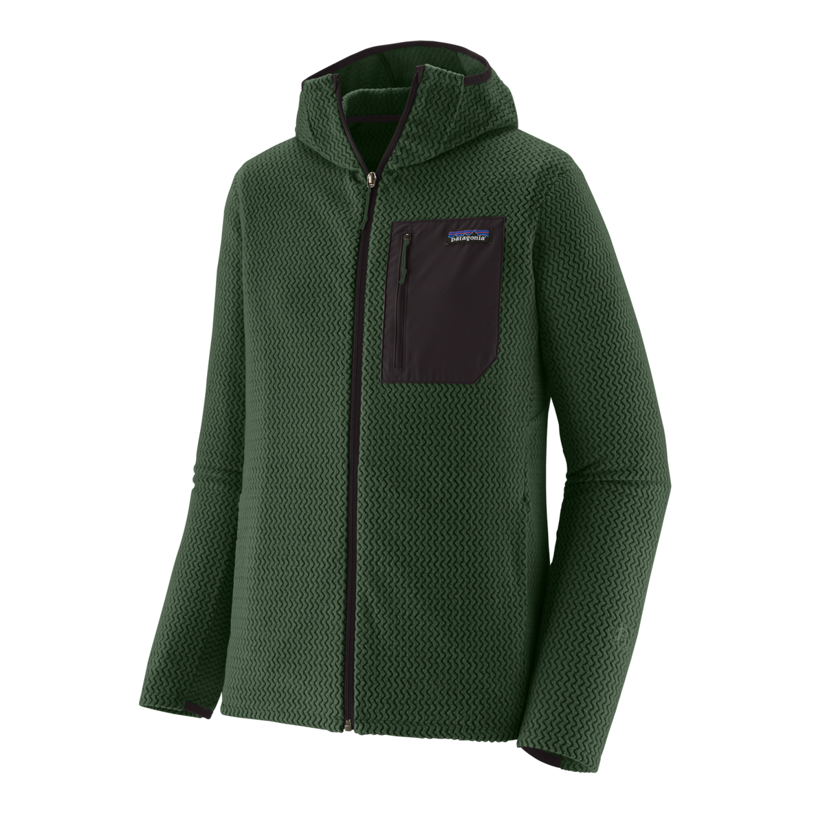 Mens R1 Air Full Zip Hoody - Treeline Green