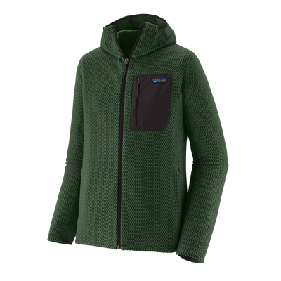 Mens R1 Air Full Zip Hoody - Treeline Green