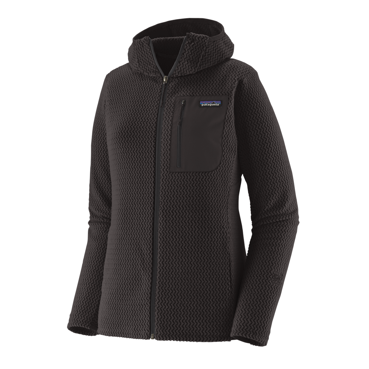 Womens R1 Air Full Zip Hoody - Black