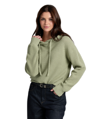 Women's Fireside Sweater Hoody - SEA CREST