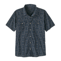 Mens Go To Western Shirt - Blizzard Bloom: Tidepool Blue