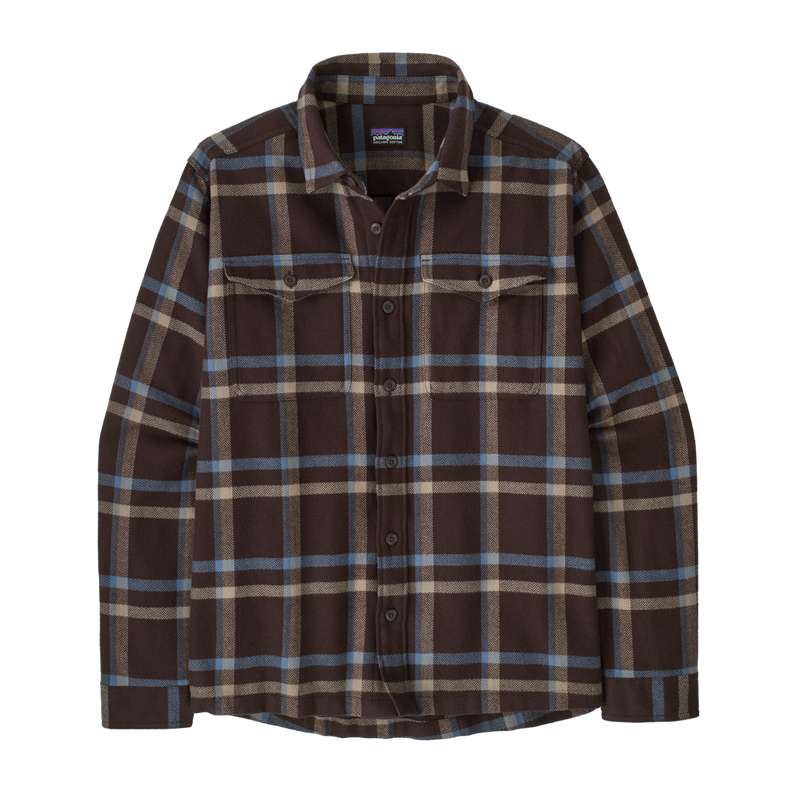 Mens Fjord Flannel Shirt - Crossing: Den Brown