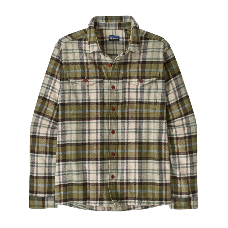 Mens Fjord Flannel Shirt - Rising Storm: Weathered Stone