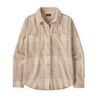 Womens Fjord Flannel Shirt - Snow Owl: Rutabaga White